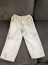 Gymboree Khaki Tan Cargo Pants Elastic Waist Hook/Loop Boy Size 4 Years VTG 2000