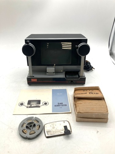 Vintage SEARS 8mm Film Viewer Editor Original Box/Accessories Lights Up Untested