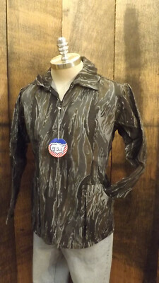 Vtg NEW Ideal Gray Standing Timber Camouflage Hunting Jacket sz XL 