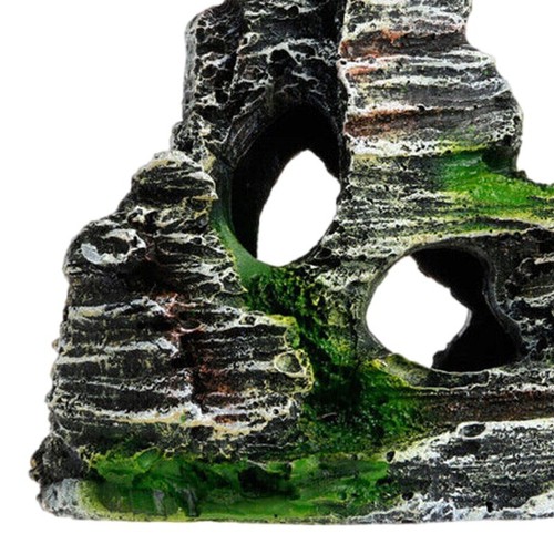 Aquarium Ornament Rockery Hiding Mountain Cave Home Fish Tank Decor Resin - Picture 6 of 7