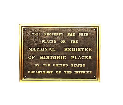 Buy National Register Of Historic Places Wall Plaque Solid Brass Old Building Sign