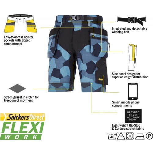 Snickers 6904 FlexiWork Ripstop Shorts 