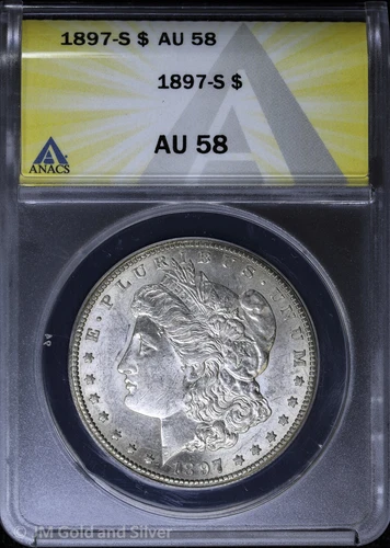 1897-S Morgan Silver Dollar ANACS AU 58