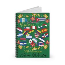 Green Personalized Hispanic Heritage Month Celebration Spiral Notebook Planner