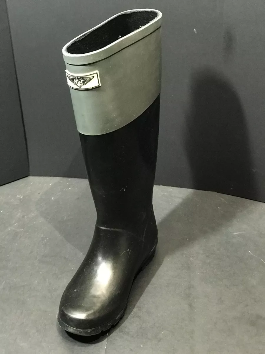 FY Black Rubber Rain Boots Women s Size US 6 M