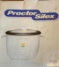 Proctor Silex 5-Cups uncooked resulting in 10-Cups Cooked Rice Cooker White