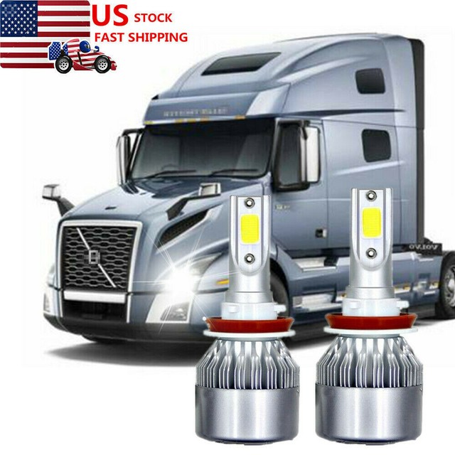 H11 White LED Headlight Bulbs For 20042015 Volvo VNL VNM 630 670 730 780 (LOW) eBay