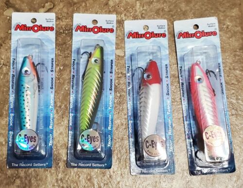 4 Mirrolure Floating Topwater Fishing  Lure 86 Series C-Eyes Surface Walker - Picture 1 of 4