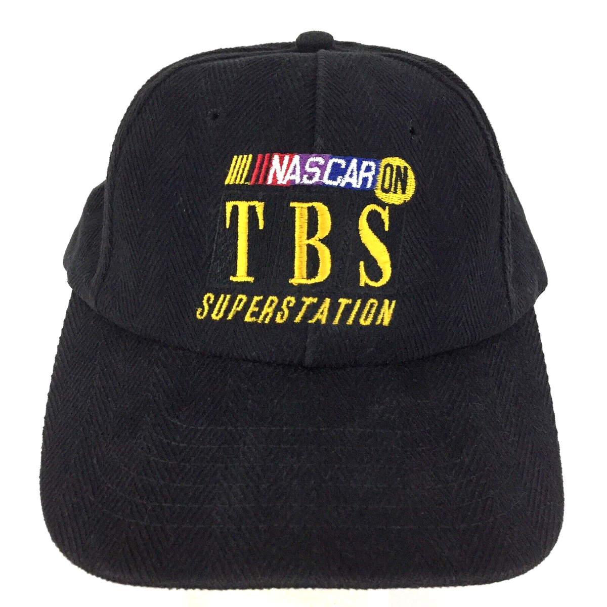 Vtg Nascar On TBS Superstation Hat Racing Logo Made USA Snap Back Baseball  Cap