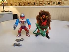 Vintage He-Man MOTU Grizzlor and Roboto  Action Figures 1983 Mattel