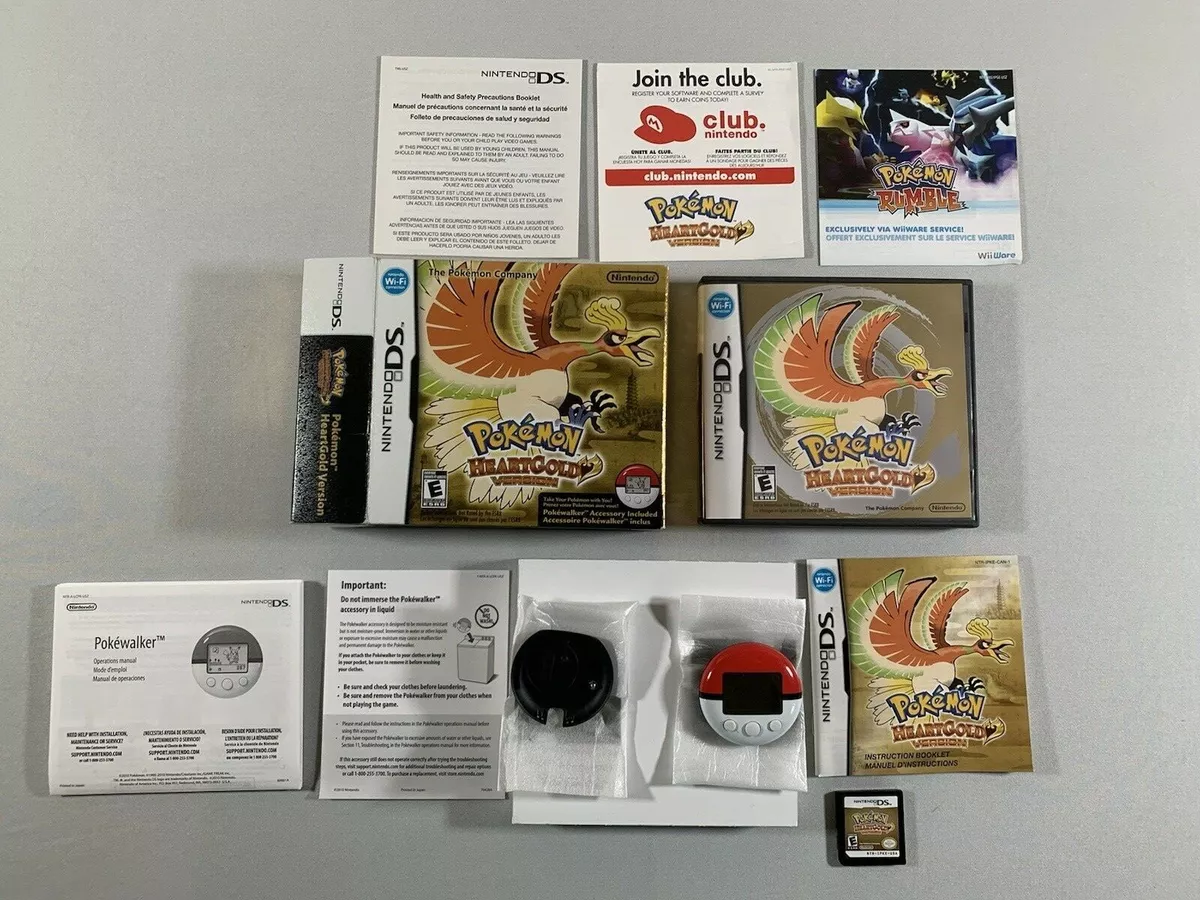 Pokemon Heart Gold Version, Nintendo DS, Big Box 100 % Complete, CIB,  Pokewalker