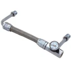 HOLLEY  650 750 850 chrome Double Pumper Square Bore Adjustable Fuel Rail  Gauge