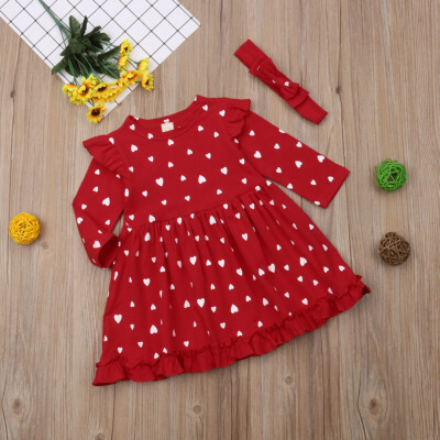 NEW Girls Heart Print Long Sleeve Red Valentine's Day Dress | eBay NEW Girls Heart Print Long Sleeve Red Valentine's Day Dress | eBay