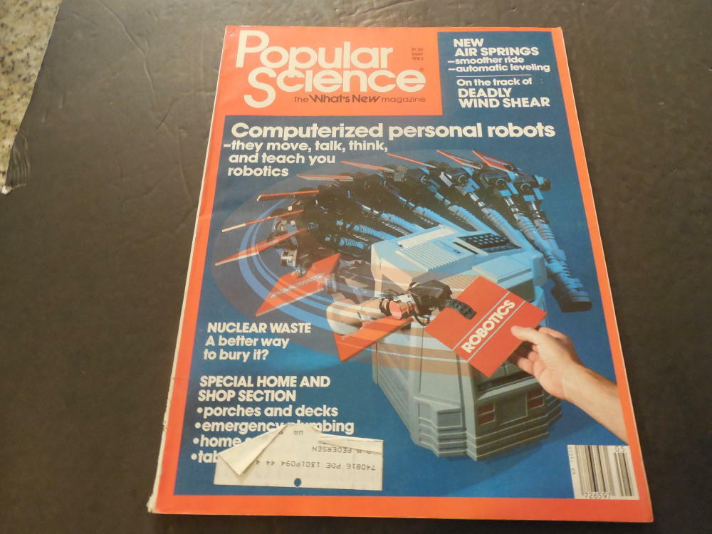Popular Science May 1983 Air Springs, Computerized Personal Robots     ID:33580