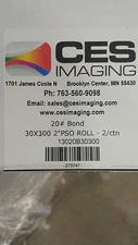2 Rolls 30"x300' 20lb Bond HP DesignJet Plotter Paper