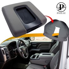 Fits 2014-2019 Chevrolet Silverado Bench Armrest Leather Cover Medium Gray Fits 2014-2019 Chevrolet Silverado Bench Armrest Leather Cover Medium Gray