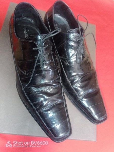 Men Baldinini Heels Black Leather 43