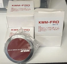 WORK EMOTION Center Cap Flat Type Red KWM-FRD  T #QOBL35