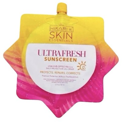 Hikari Ultra Fresh Sunscreen SPF 50 PA++++ Niacinamide Vitamin C 1.7 fl oz