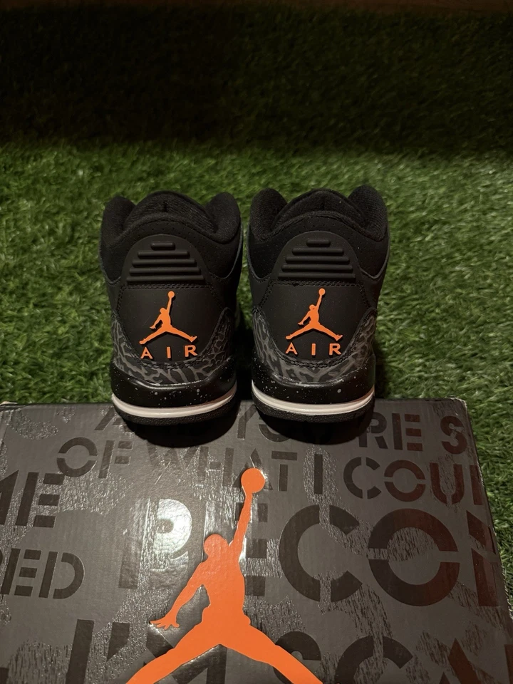 Air Jordan 3 Fear Pack Retro Total Naranja Gris Escuela Primaria Juvenil Talla Nike Foto 2 de 4