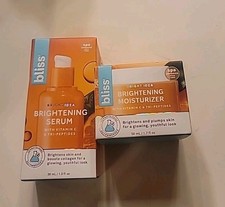 Lot Of 2- Bliss Bright Idea Brightening Serum  Brightening Moisturizer