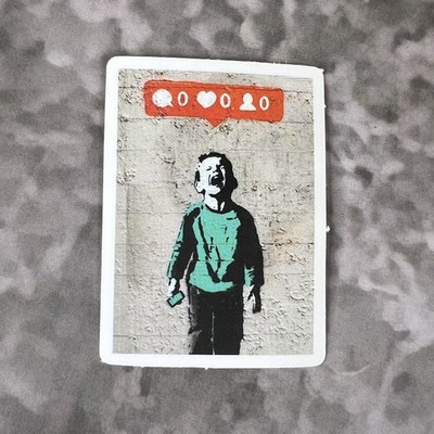 Banksy Graffiti Tagging Laptop Skateboard 2.25'' Sticker #22 Nobody Likes Me
