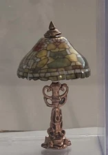 Reutter Porcelain - Dollhouse Miniature Non-Working Tiffany Table Lamp