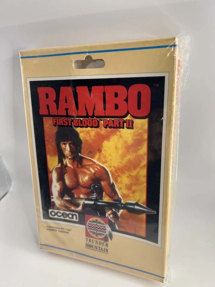 Rambo: First Blood Part II Thunder Mountain Ocean Commodore 64 New Sealed - Image 4 of 4