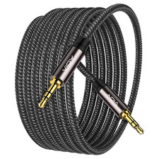 Aux Cable 20 Ft , Copper Shell, Hi-Fi Sound 3.5 Mm Male to Male Braided Auxil