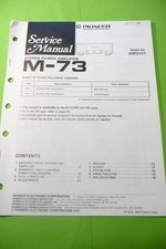 Manuale di servizio per Pioneer M-73, ORIGINALE