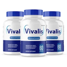 (3 Pack) Vivalis Capsules Male Vitality Performance Vivalis Pills (180 Capsules)