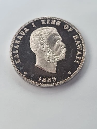 Hawaii - 1883 King Kalakaua Silver Proof .999 Troy  Oz - The Honolulu Mint 1881