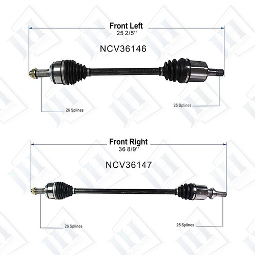 OEM Front Left Right CV Axle Shaft for 2016-2021 Honda Civic Auto CVT Trans - Picture 2 of 16