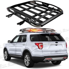 55 Roof Rack Cargo Basket Heavy Duty 200lbs Luggage Carrier For Ford Explorer 55 Roof Rack Cargo Basket Heavy Duty 200lbs Luggage Carrier For Ford Explorer