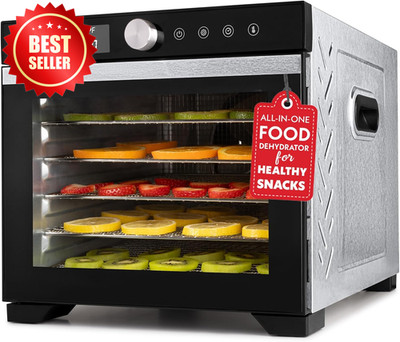 Digital Food Dehydrator 6 Tray Stainless Steel 360° Airflow 600W US   