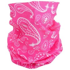 Tube Bandana Face Mask Scarf Paisley Print Head Neck Gaiter Motorcycle Bike H...