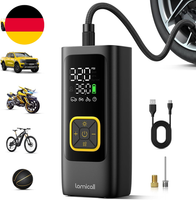 Lamicall Elektrische Luftpumpe Fahrrad, Akku Fahrradpumpe, 150PSI Pumpe