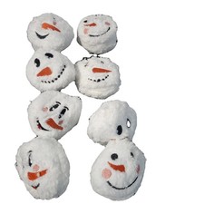 8-Pack Plush Snowball Toys Set  Indoor Play Soft Fake Snow No Mess Fun