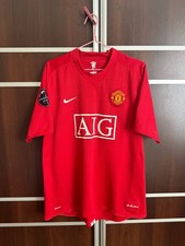 MANCHESTER UNITED 2007/2008 HOME  FOOTBALL SOCCER SHIRT JERSEY NIKE SIZE XL RED