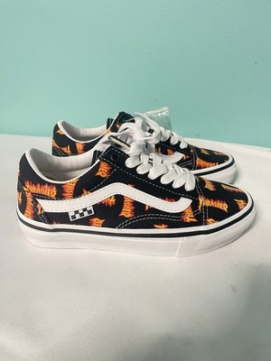 VANS Thrasher x Skate Old Skool Allover Thrasher Logo Size 3.5. S-697