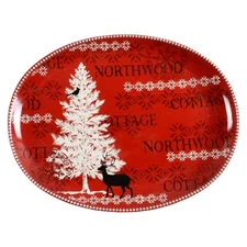 222 Fifth Northwood Cottage Oval Serving Platter 9577249