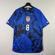 Nike USMNT Weston McKennie 2022 World Cup Away Soccer Jersey Blue Tie Dye Men M