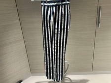 Escada Blue and White Wide Leg Dress Pants Size 42
