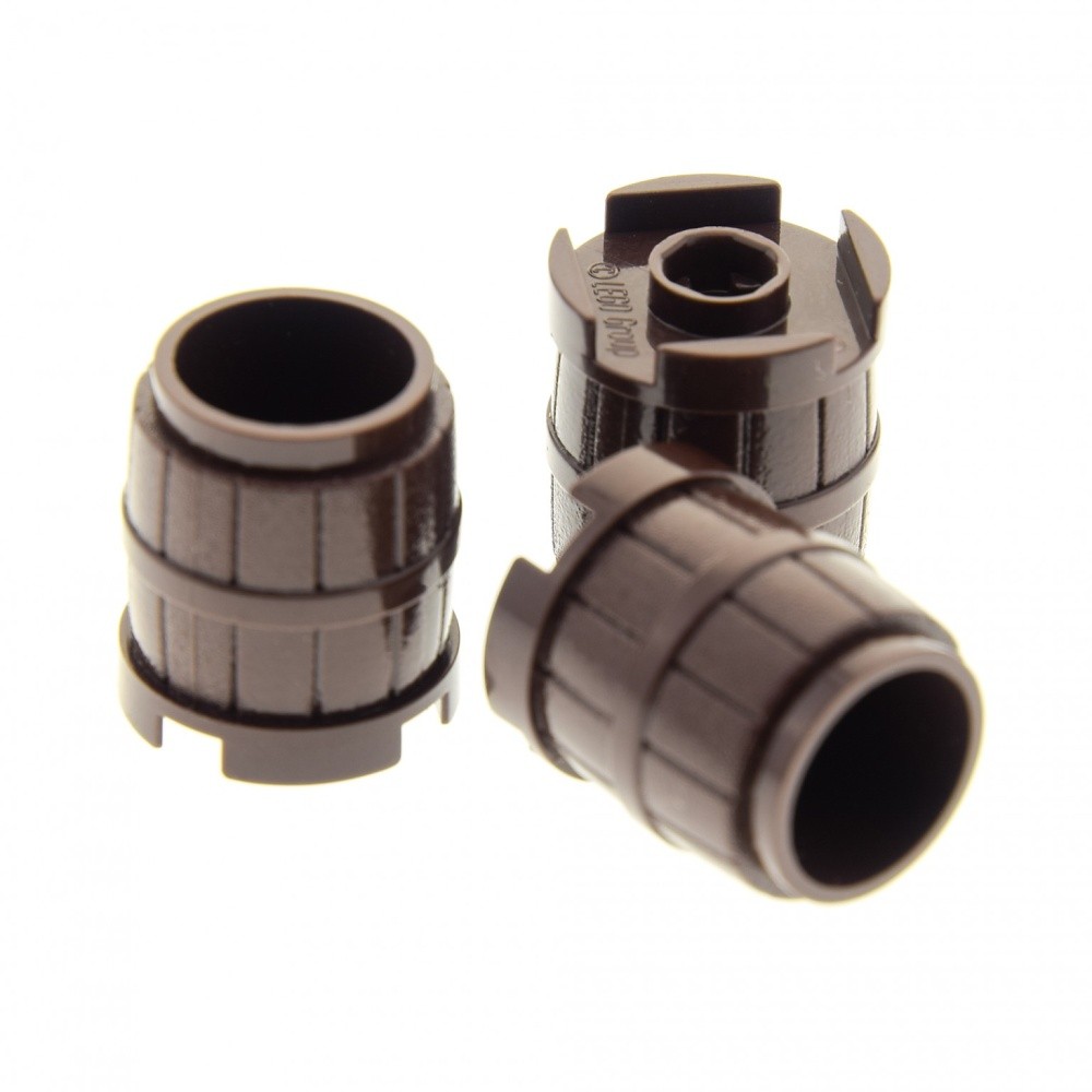 3x Lego Barrel 2x2x2 Dark Brown Small Star Wars 10236 4536677 26170 2489