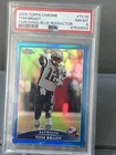 Tom Brady 2009 Topps Chrome Blue Refractor- Throwing PSA 8