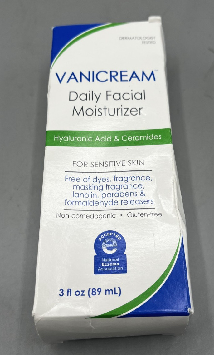 Vanicream Daily Facial Moisturizer With Ceramides And Hyaluronic Acid 3oz NEW