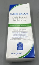 Vanicream Daily Facial Moisturizer With Ceramides And Hyaluronic Acid 3oz NEW