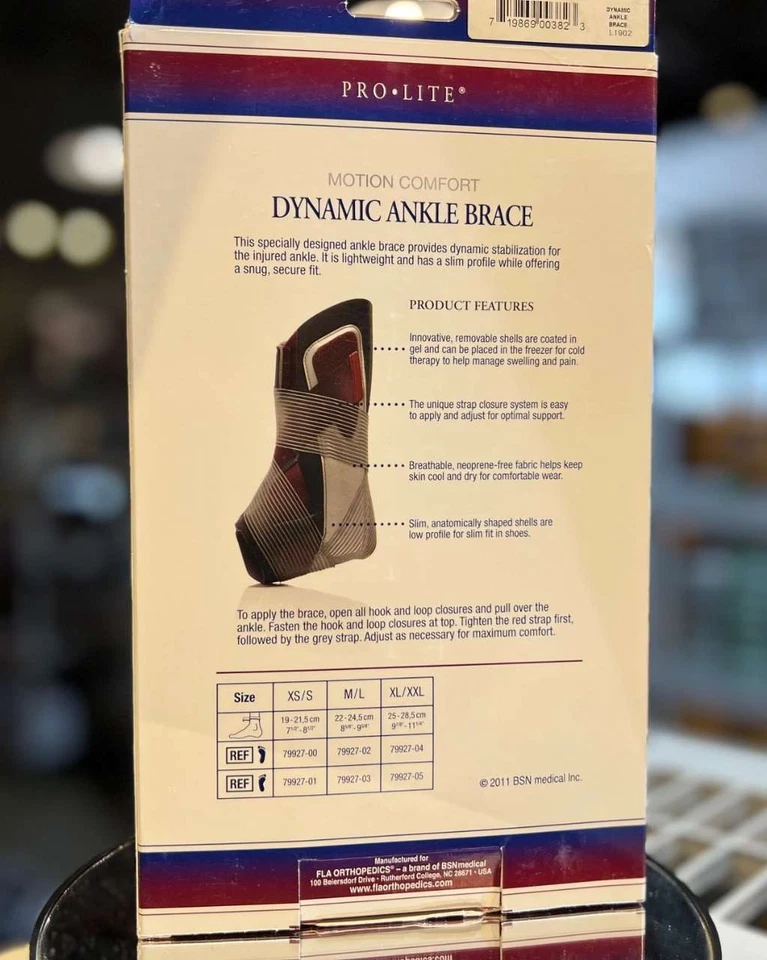 FLA Pro-Lite Motion Comfort Dynamic Ankle Brace для правой ноги X-Small/Small - Изображение 4 из 4