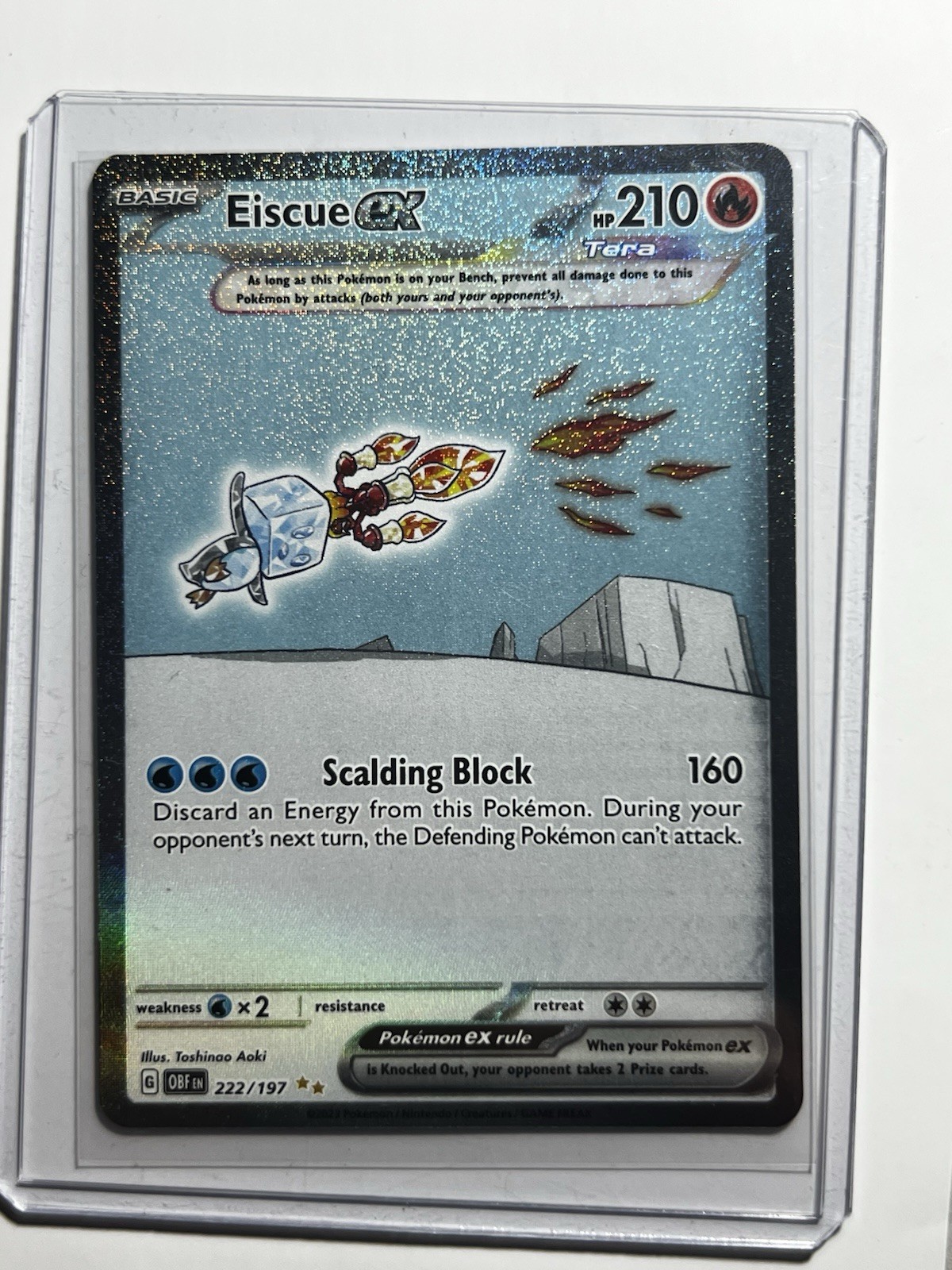 Pokemon TCG Eiscue ex 222/197! NM Condition! See Description!