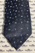 Rare BROOKS BROTHER Silk Gray With Blue Paisley Design Adjustable Tie BRAND NEW